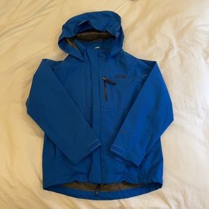 XS/Size 6 Hooded Rainjacket: Blue/Grey